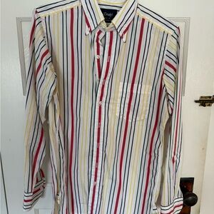 Drakes Multicolor Striped Casual Shirt